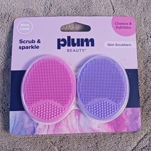 Silicone Skin Scrubbers - Pink & Purple- Plum Beauty